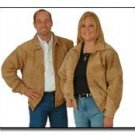 Giovanni Navarre Italian Stone Design Genuine Suede Leather Jacket