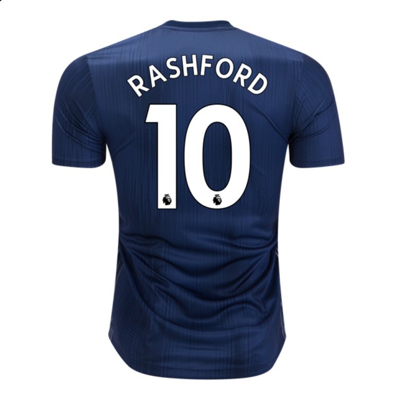 Marcus Rashford #10 Men's 2018-2019 Manchester United Third Football ...