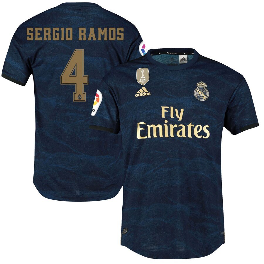 Sergio Ramos #4 REAL MADRID Men's Away Jersey 2019-2020 BLUE