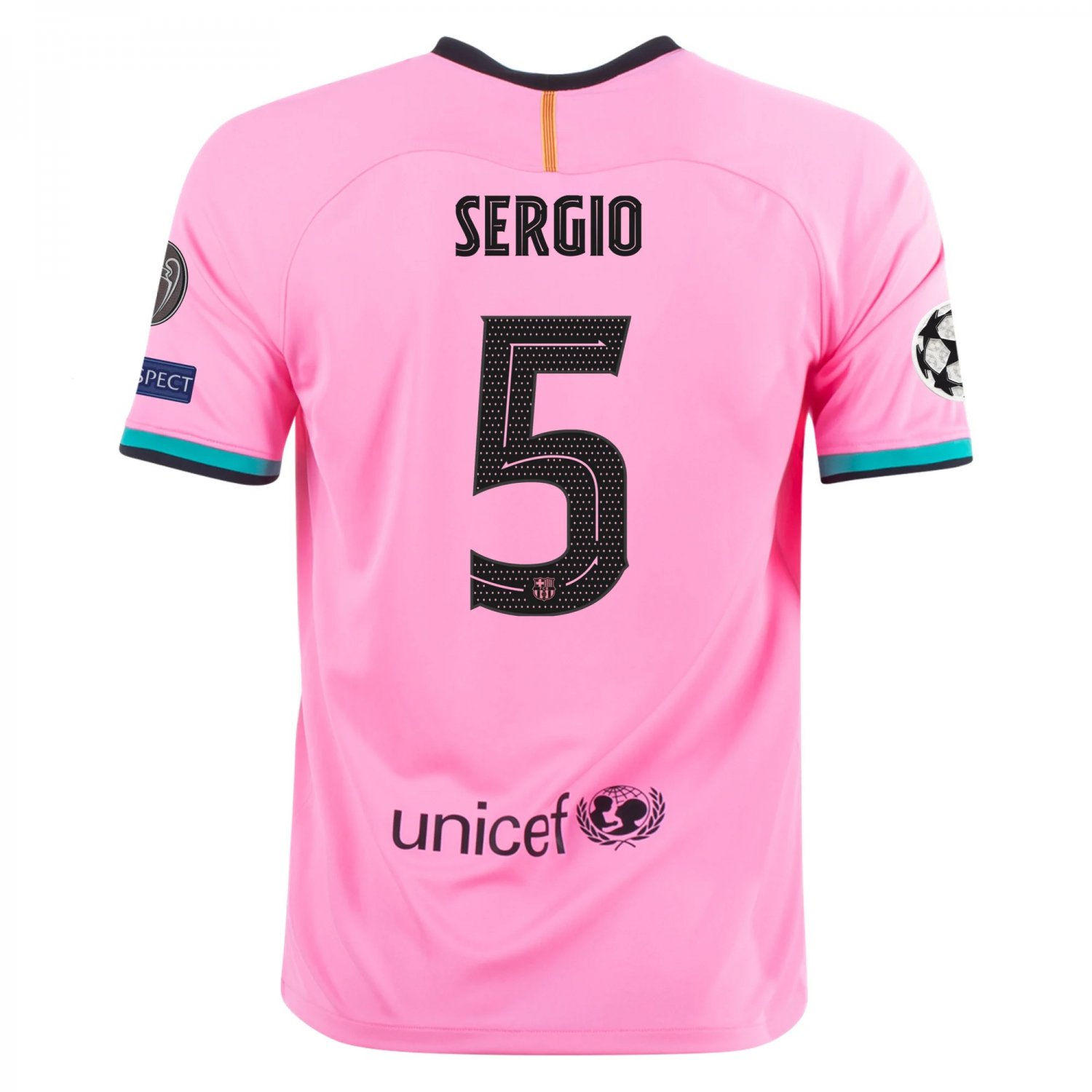 SERGIO BUSQUETS 5 Barcelona 2020 2021 Third Jersey pink