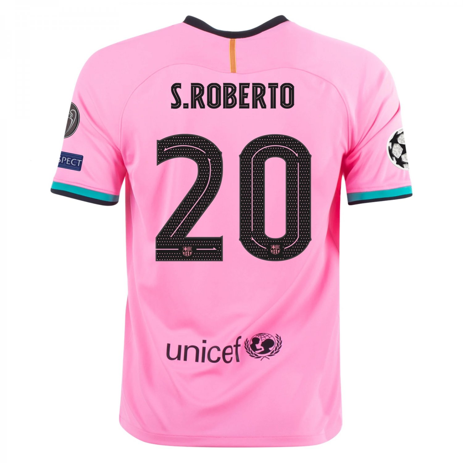 SERGI ROBERTO #20 Barcelona 2020 2021 Third Jersey -pink