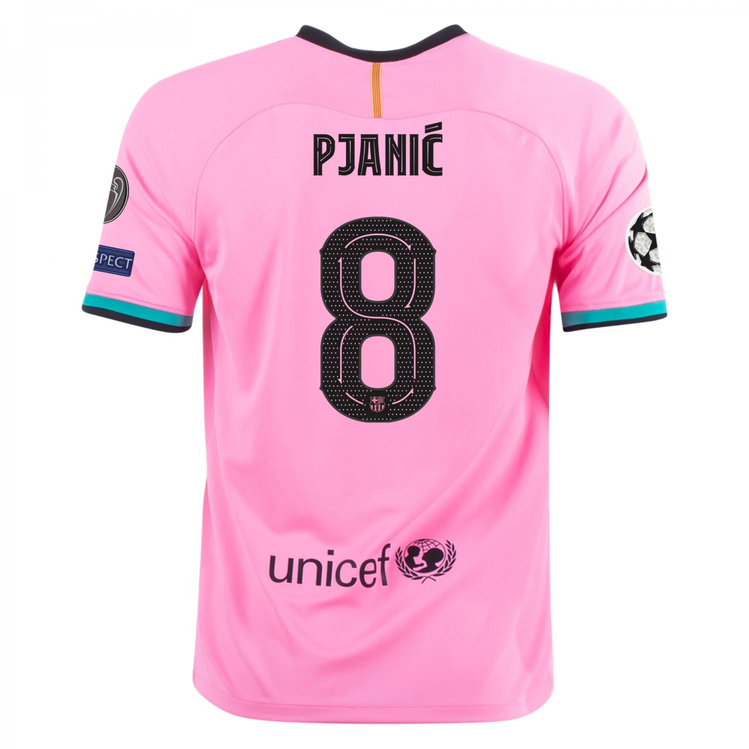 MIRALEM PJANIĆ #8 Barcelona 2020 2021 Third Jersey -pink