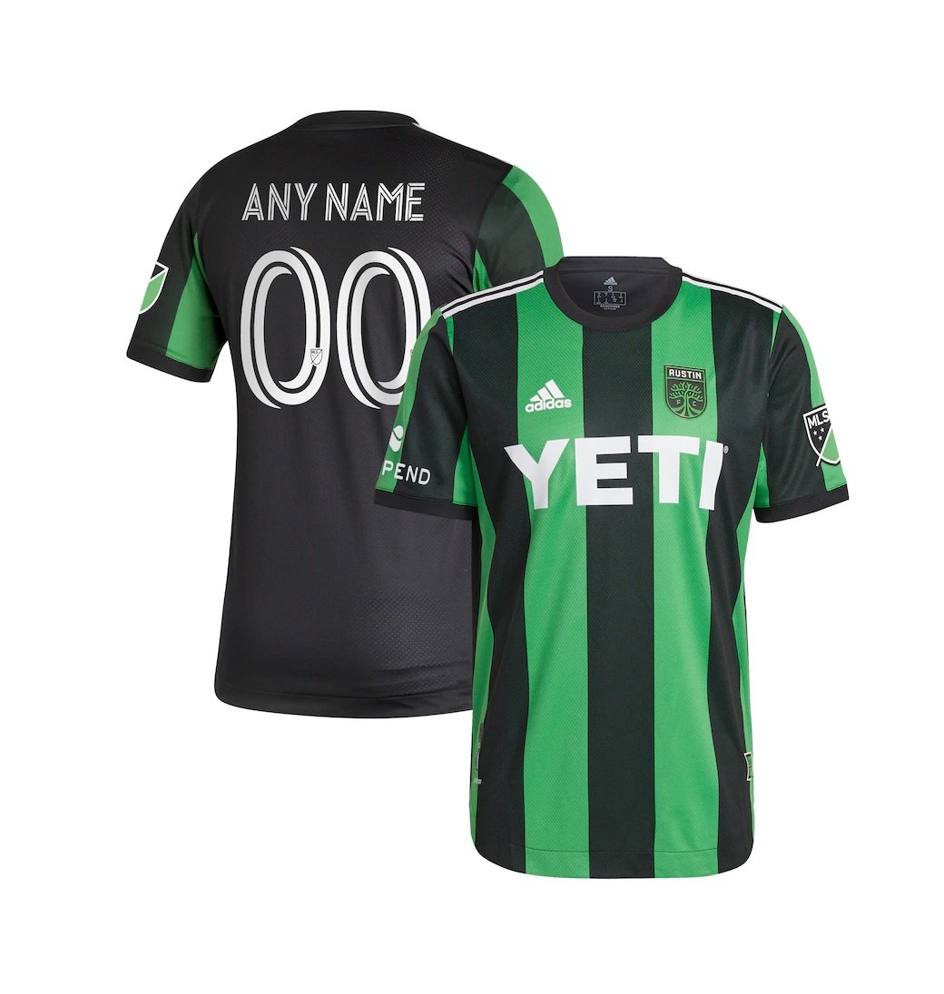 Austin FC 2021/22 Primary Custom Jersey Soccer Black