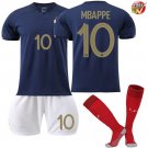 New France Mbappe #10  Kids Soccer Jersey,Short,Socks / 2022-23