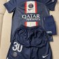 New PSG Messi  #30  Kids Soccer Jersey,Short,Socks / 2022-23