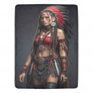 Beautiful Native Girl  Ultra-Soft Micro Fleece Blanket