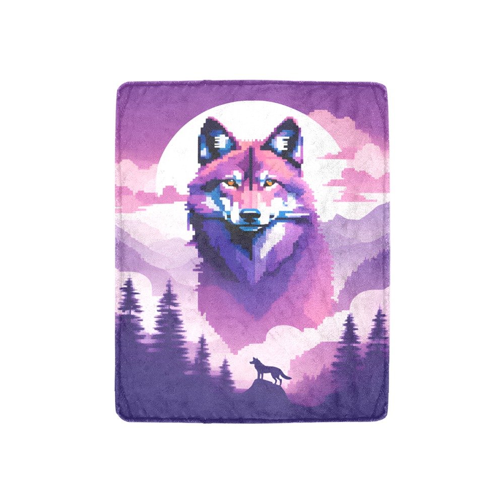 Wolf In Full Moon Ultra-Soft Micro Fleece Blanket