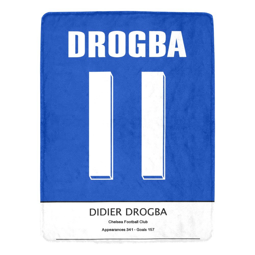 Drogba Chelsea FC Jersey Ultra-Soft Micro Fleece Blanket