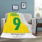 Ronaldo Brazil 9 Jersey Ultra-Soft Micro Fleece Blanket