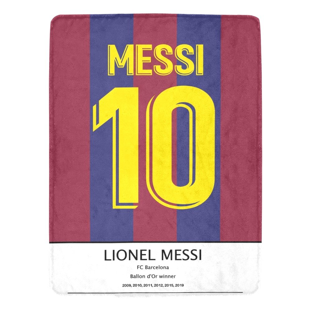 Messi 10 FC Barcelona Jersey Ultra-Soft Micro Fleece Blanket