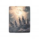 Wolves In The FULL Moon Ultra-Soft Micro Fleece Blanket