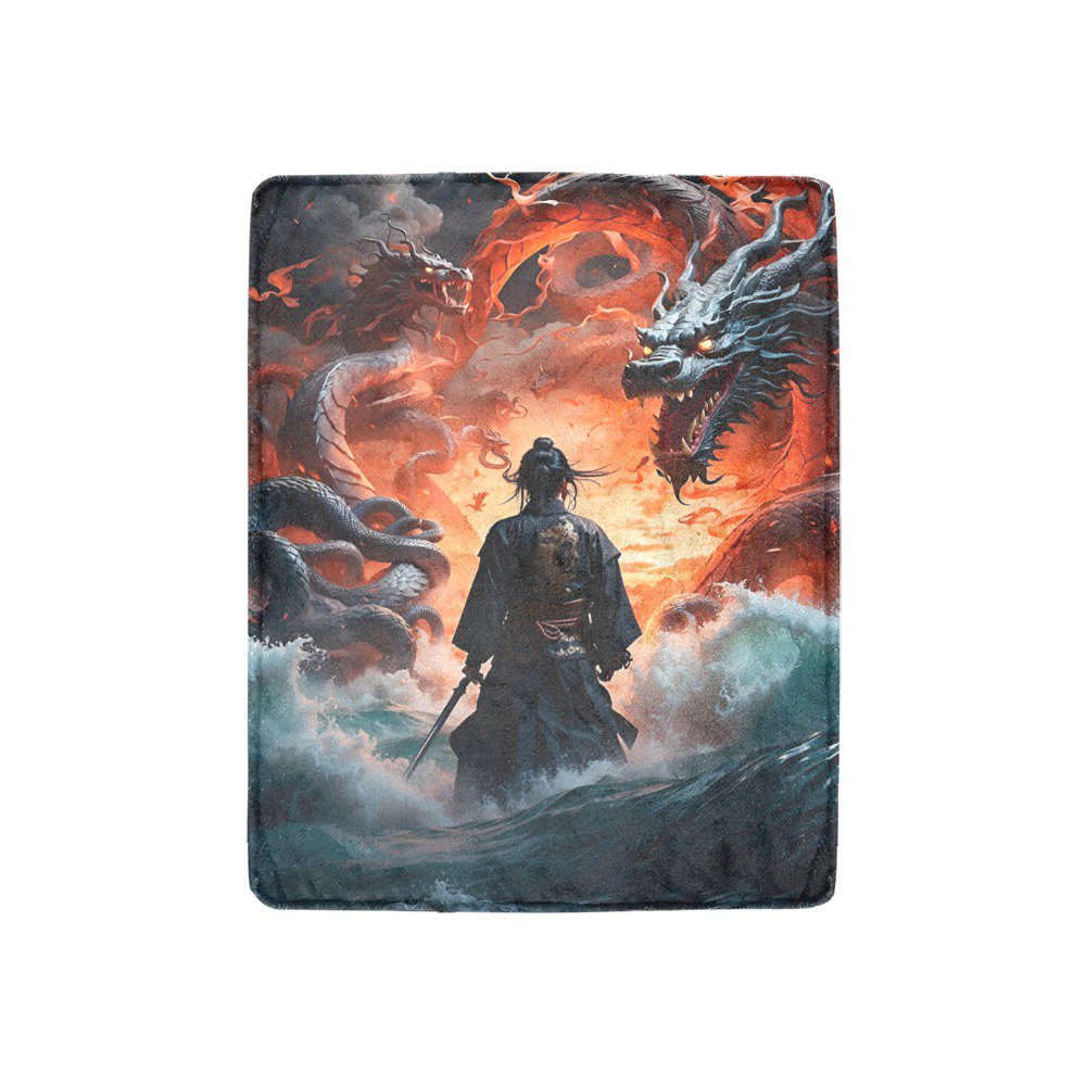 Japanese Against Dragons Ultra-Soft Micro Fleece Blanket