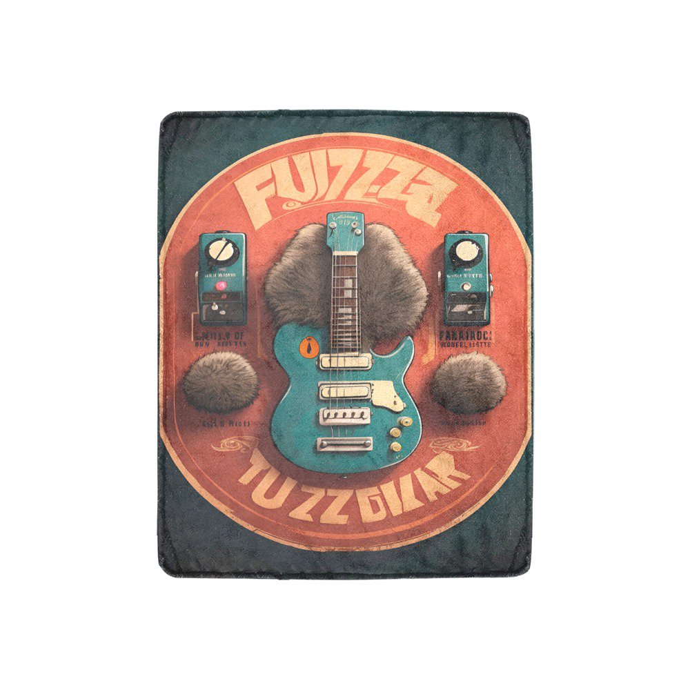 Retro Guitar Ultra-Soft Micro Fleece Blanket