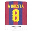 Iniesta 8 FC Barcelona Jersey Ultra-Soft Micro Fleece Blanket