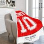 Barnes 10 Liverpool FC Jersey Ultra-Soft Micro Fleece Blanket