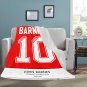 Barnes 10 Liverpool FC Jersey Ultra-Soft Micro Fleece Blanket