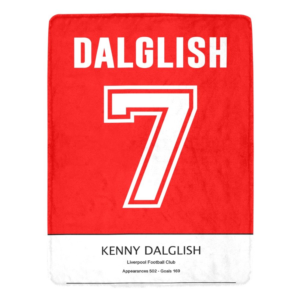 Dalglish 7 Liverpool FC Jersey Ultra-Soft Micro Fleece Blanket
