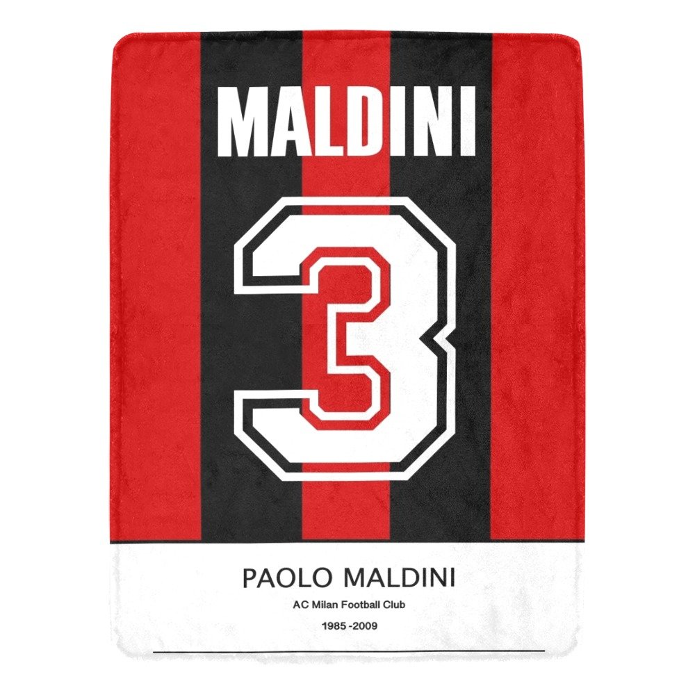 Maldini 3 AC Milan Jersey  Ultra-Soft Micro Fleece Blanket