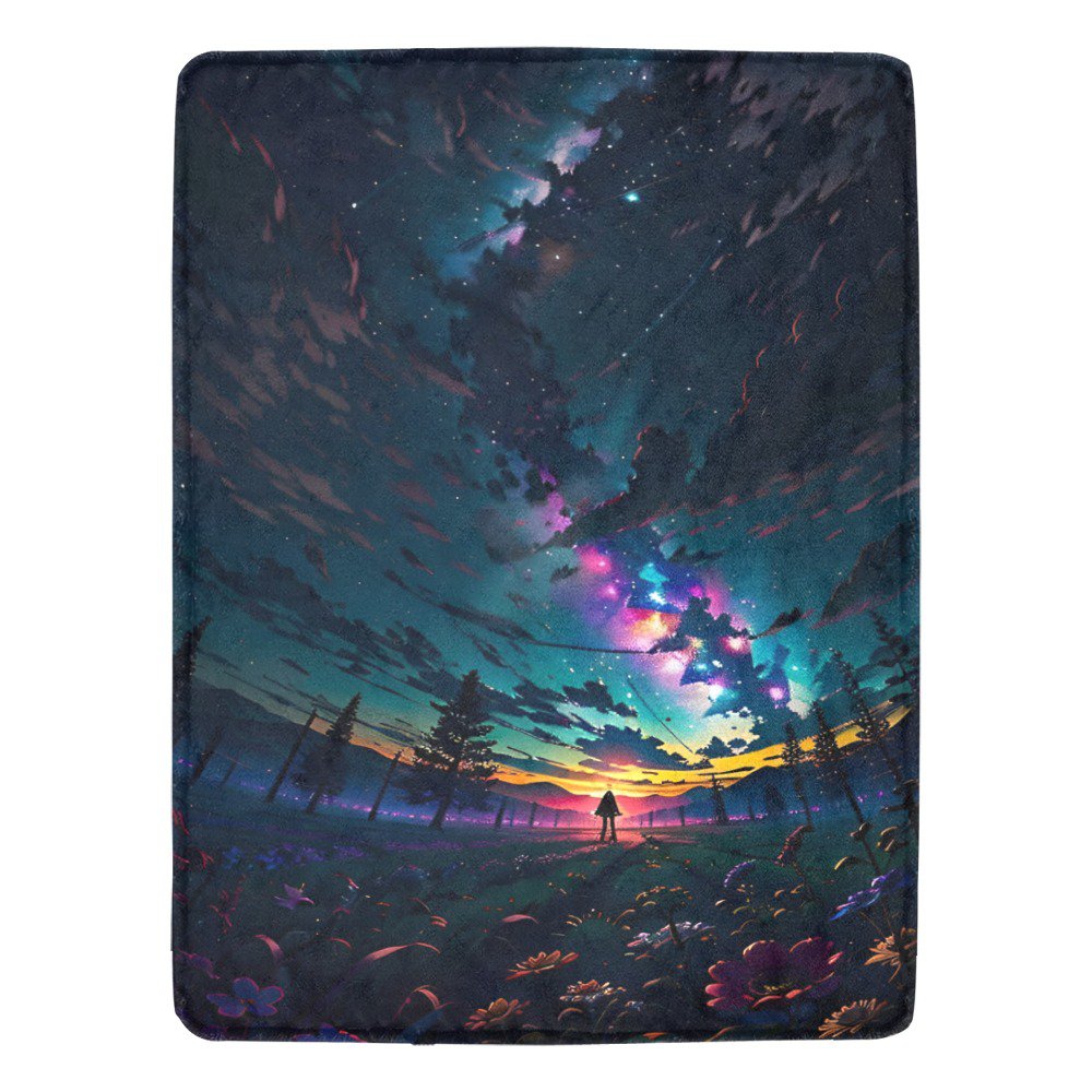 Contemplating The Beautiful Landscape Ultra-Soft Micro Fleece Blanket