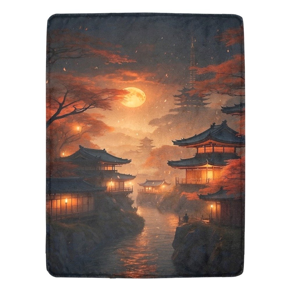Japanese Sunset Ultra-Soft Micro Fleece Blanket