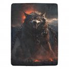 Furious Wolf Ultra-Soft Micro Fleece Blanket