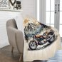 Motorcycle Between Mountains Ultra-Soft Micro Fleece Blanket