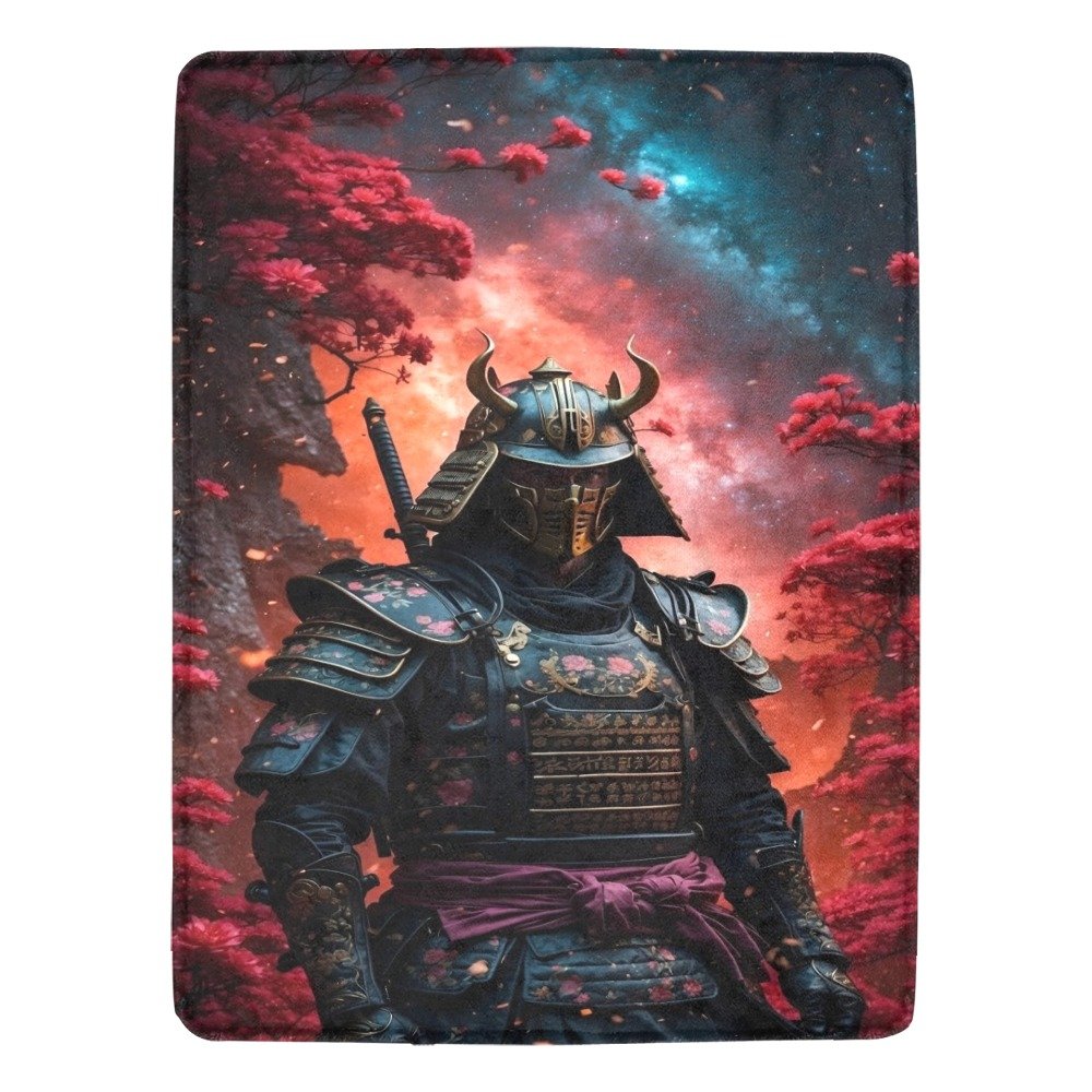 Samurai Contemplating The View Ultra-Soft Micro Fleece Blanket