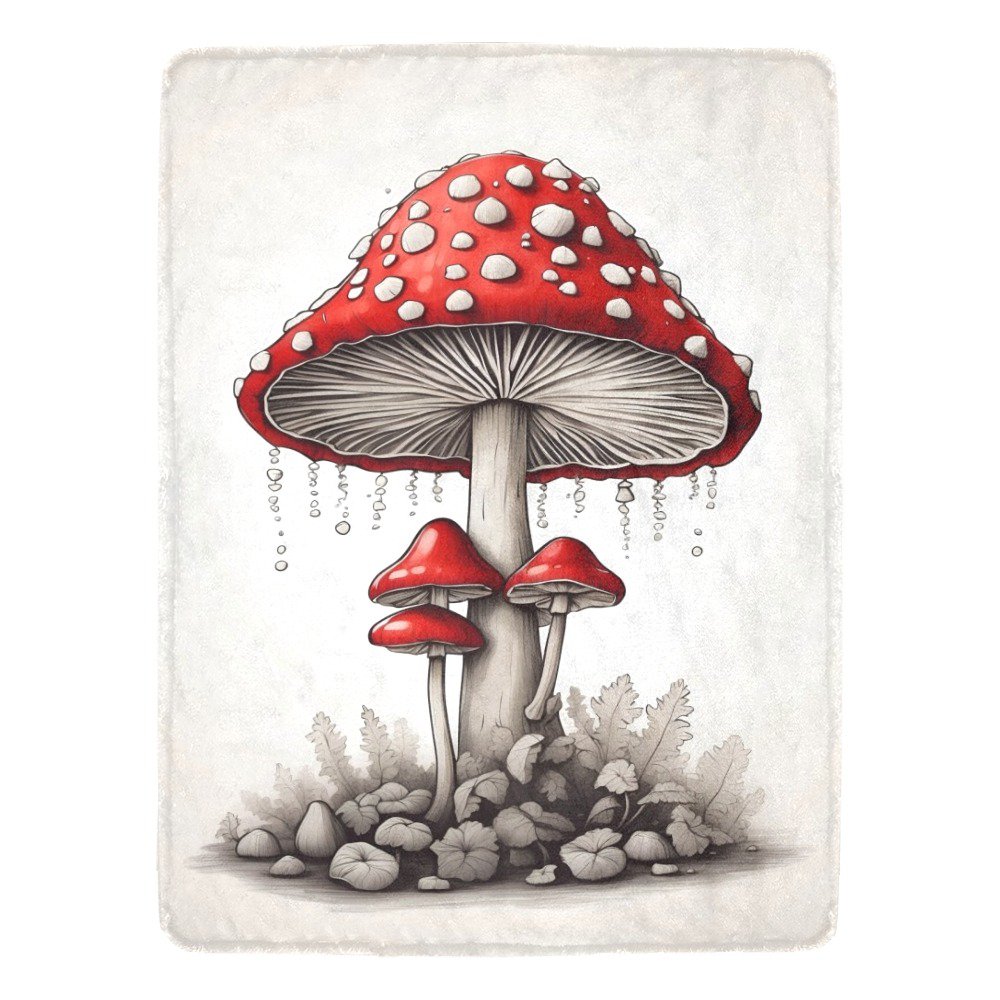 Mushroom With Red Dots Pretending To Be A Chris Ultra-Soft Micro Fleece Blanket