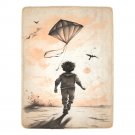 Silhouette Of A Little Boy Ultra-Soft Micro Fleece Blanket