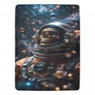 An Astronaut Turned into a Skull Floats in Space Ultra-Soft Micro Fleece Blanket