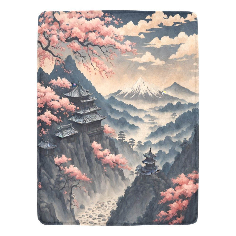Blue Sky, Yufune Mountain Park Ultra-Soft Micro Fleece Blanket