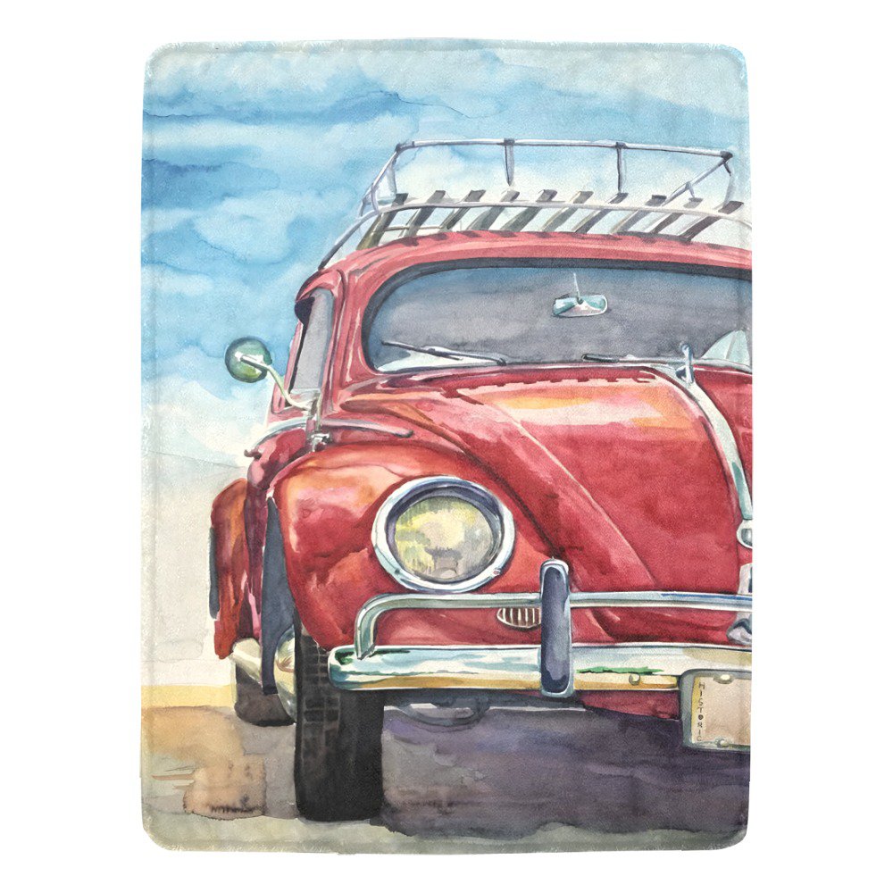 Volkswagen Beach Beetle Ultra-Soft Micro Fleece Blanket