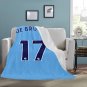 De Bruyne 17 Manchester City Jersey Ultra-Soft Micro Fleece Blanket