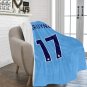 De Bruyne 17 Manchester City Jersey Ultra-Soft Micro Fleece Blanket