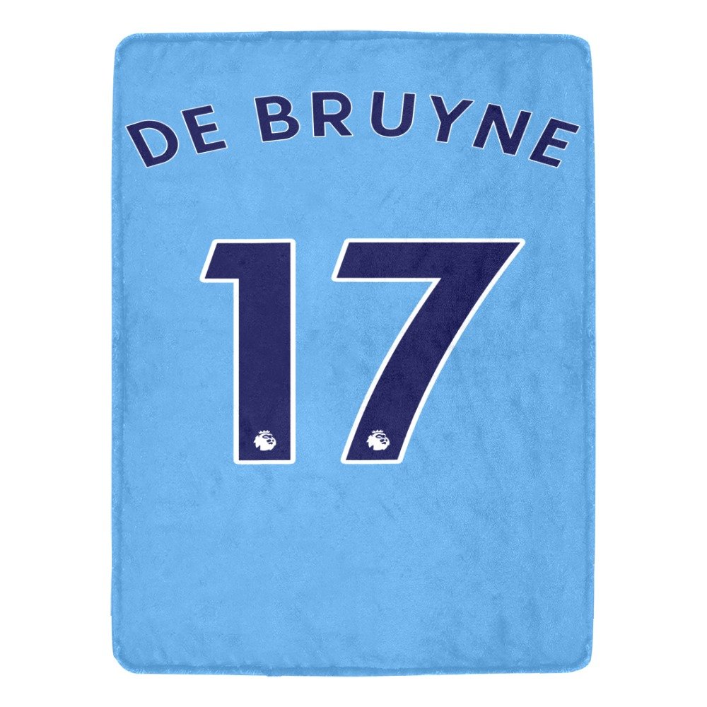 De Bruyne 17 Manchester City Jersey Ultra-Soft Micro Fleece Blanket