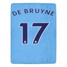 De Bruyne 17 Manchester City Jersey Ultra-Soft Micro Fleece Blanket