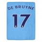 De Bruyne 17 Manchester City Jersey Ultra-Soft Micro Fleece Blanket