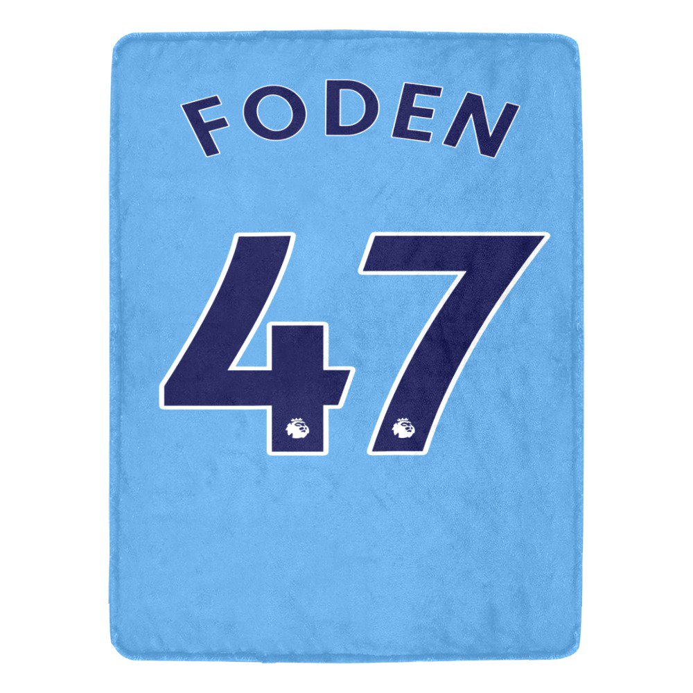 Foden 47 Manchester City Jersey Ultra-Soft Micro Fleece Blanket