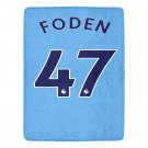 Foden 47 Manchester City Jersey Ultra-Soft Micro Fleece Blanket