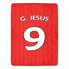 Gabriel Jesus 9 Arsenal Jersey Ultra-Soft Micro Fleece Blanket