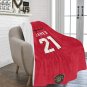 James 21 Manchester United Jersey Ultra-Soft Micro Fleece Blanket