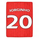 Jorginho 20 Arsenal Jersey Ultra-Soft Micro Fleece Blanket