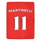 Martinelli 11 Arsenal Jersey Ultra-Soft Micro Fleece Blanket