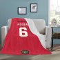 Pogba 6 Manchester United Jersey Ultra-Soft Micro Fleece Blanket