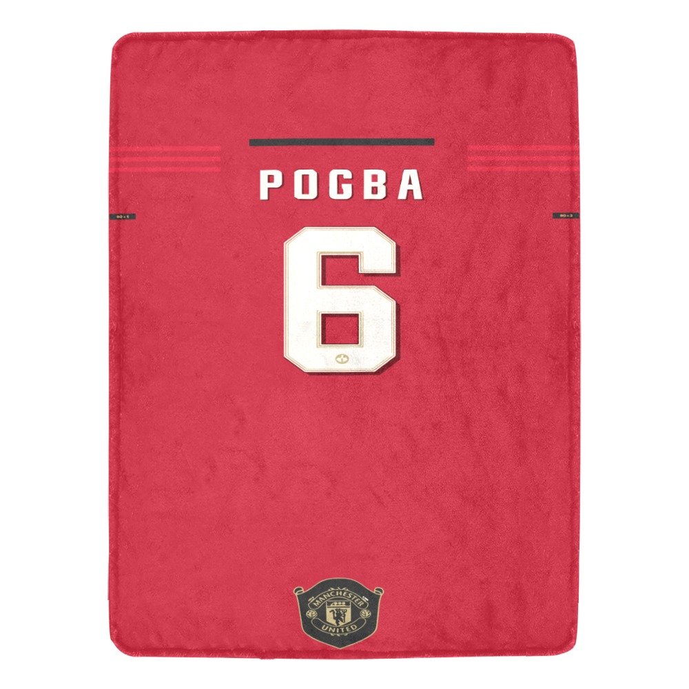 Pogba 6 Manchester United Jersey Ultra-Soft Micro Fleece Blanket