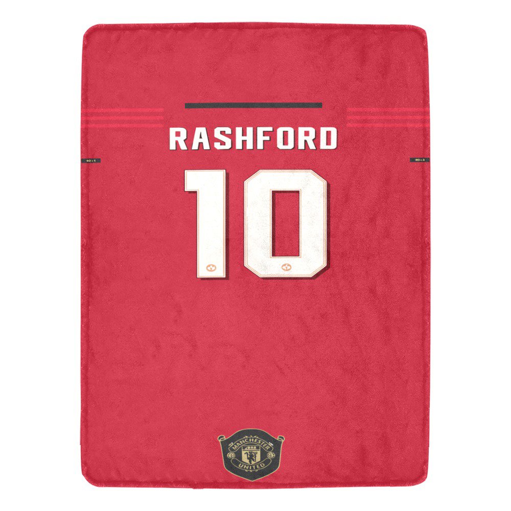 Rashford 10 Manchester United Jersey Ultra-Soft Micro Fleece Blanket