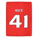 Rice 41 Arsenal Jersey Ultra-Soft Micro Fleece Blanket