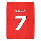 Saka 7 Arsenal Jersey Ultra-Soft Micro Fleece Blanket