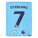 Sterling 7 Manchester City Jersey Ultra-Soft Micro Fleece Blanket