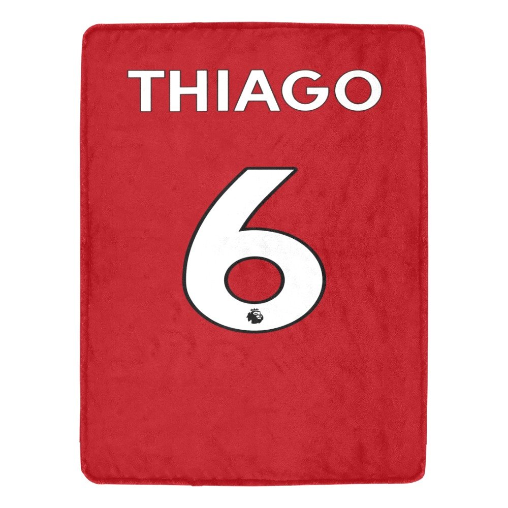 Thiago 6 Liverpool Jersey Ultra-Soft Micro Fleece Blanket